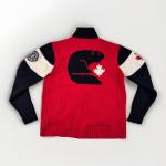 Team Canada 2014 Sochi Olympic Wool Zip Sweater M Red Beaver Maple Leaf Heritage