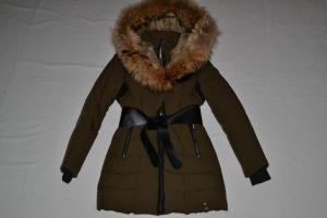 AUTHENTIC RUDSAK WOMENS MODA DOWN PUFFER COAT FUR CEDAR GREEN  XS XSMALL NEW