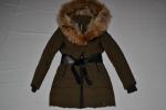 AUTHENTIC RUDSAK WOMENS MODA DOWN PUFFER COAT FUR CEDAR GREEN  XS XSMALL NEW