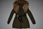 AUTHENTIC RUDSAK WOMENS MODA DOWN PUFFER COAT FUR CEDAR GREEN  XS XSMALL NEW
