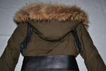 AUTHENTIC RUDSAK WOMENS MODA DOWN PUFFER COAT FUR CEDAR GREEN  XS XSMALL NEW