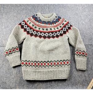 Todd Snyder x Canadian Sweater Company Wool Fair Isle Sweater size S Beige NWT