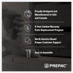 Prepac BMA-0160 Slim Multimedia Storage Tower, Black