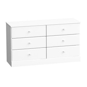 prepac WDBR-0402-1-V Astrid 6-Drawer Dresser, Crystal White
