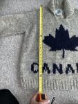 Vtg Canadian Sweater Company Wool Chunky Hand Knit- Knotted CANADA Sweater L