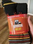 Kodiak Heat Men's 3 Pack Shoe Size: 7-12 New Cold Weather Socks New !