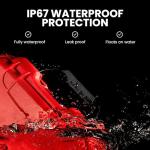 NANUK 905 Waterproof First Aid Case Empty – Durable, Medical First Aid Organizer Case, IP67-Rated, Dustproof, Impact-Resistant, and Floats (9.4" x 7.4" x 5.5") – Red