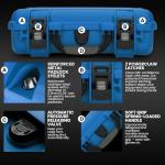 NANUK 910 Hard Case with Customizable Cubed Foam, IP67 Waterproof, Dustproof and Impact Resistant, 14.3” x 11.1” x 4.7”, Rugged Construction for Ultimate Protection, Made in Canada – Blue