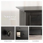 Prepac Sonoma 5 Drawer Chest, Washed Black
