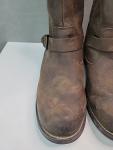 Kodiak Womens Waterproof Side Zip Leather Boot Buckles Moto Brown Size 9, NICE! 