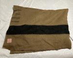 1920s Hudson Bay Company 4 Point Wool Blanket Green Brown Small Label