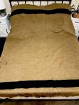 1920s Hudson Bay Company 4 Point Wool Blanket Green Brown Small Label