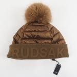 RUDSAK OLYA Down Puffer Hat With Detachable Pompom in Antique Bronze - One Size