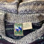 Vintage Tt & Co Sport Fair Isle Knitted Sweater Medium 90s Made Canada White