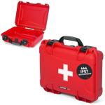 NANUK 910 Waterproof First Aid Box Empty – Durable, Medical First Aid Organizer Case, IP67-Rated, Dustproof, Impact-Resistant, and Floats (7.4" x 4.9" x 3.1") – Red