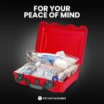 NANUK 910 Waterproof First Aid Box Empty – Durable, Medical First Aid Organizer Case, IP67-Rated, Dustproof, Impact-Resistant, and Floats (7.4" x 4.9" x 3.1") – Red