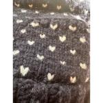 CANADIAN SWEATER COMPANY NAVY/WHITE WOOL SWEATER; SIZE XL