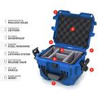Nanuk 908 Waterproof Hard Case with Padded Divider - Blue
