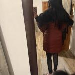 1200$ Rudsak Burgundy Puffer Jacket Sz P/S Raccoon fur