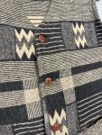 Cream Wool Vest Mens Medium Gray Black Geometric Pattern Made in Canada Outdoors