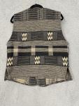 Cream Wool Vest Mens Medium Gray Black Geometric Pattern Made in Canada Outdoors