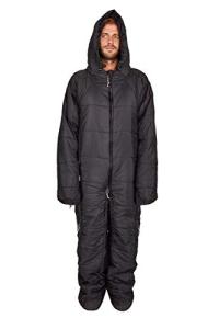 hygger Nanuk Caviar Black S – Original Sleeping Bag with Arms and Legs, 3M Thinsulate Filling Makes it Warm, Lightweight & Small in Pack Size