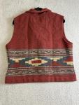 County Clothing Co Cherokee Collection Vest Mens XL Rust Aztec Concho Buttons