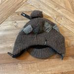 Nobis Teabag the 4th Knit Aviator Hat Plaid Pom Lambswool Unisex One Size NEW
