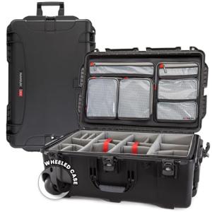NANUK 963 Pro Photo Kit – Waterproof Travel Camera Hard Case with Padded Dividers and Wheels, 32.5" x 21" x 12.3”, Dustproof and Impact-Resistant, Ideal for Heavy Loads – Black