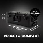 NANUK 963 Pro Photo Kit – Waterproof Travel Camera Hard Case with Padded Dividers and Wheels, 32.5" x 21" x 12.3”, Dustproof and Impact-Resistant, Ideal for Heavy Loads – Black