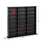 Prepac Triple Width Wall Storage Cabinet, Black