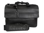 RUDSAK Leather Laptop Briefcase  Black
