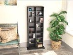 Prepac 2 Column Tall Cabinet Media Storage, 22" Wide, Black