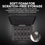 NANUK 910 Waterproof Watch Travel Case - 10 Slot Watch Briefcase, Impact-Resistant, Dustproof, Carry-On Approved, Premium Foam Interior, 14.3" x 11.1" x 4.7" - Made in North America (Graphite)