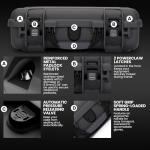 NANUK 910 Waterproof Watch Travel Case - 10 Slot Watch Briefcase, Impact-Resistant, Dustproof, Carry-On Approved, Premium Foam Interior, 14.3" x 11.1" x 4.7" - Made in North America (Graphite)
