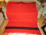 Vintage 1920s Circa Hudson's Bay 4-Stripe, Double, Wool Blanket, Red and Black