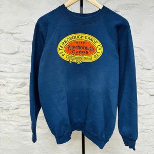 Vintage Peterborough Canoe Co Navy Blue Crewneck Sweater Mens XL 90s Canada