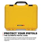 Nanuk 910 Waterproof 2UP Classic Pistol Hard Case - Yellow