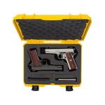 Nanuk 910 Waterproof 2UP Classic Pistol Hard Case - Yellow