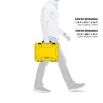 Nanuk 910 Waterproof 2UP Classic Pistol Hard Case - Yellow