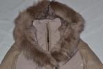 AUTHENTIC RUDSAK WOMENS MELINA DOWN COAT WITH LEATHER SLEEVES  DOVE  ALL SIZES