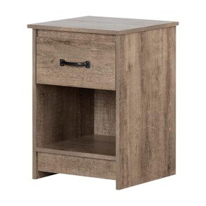 South Shore Furniture 12416 Tassio 1-Drawer Nightstand-Weathered Oak