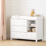 South Shore Furniture Little Smileys Changing Table with Station, Pure White