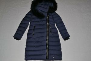 AUTHENTIC RUDSAK WOMENS MELODIC LONG DOWN PUFFER COAT FUR NIGHT BLUE ALL SIZES
