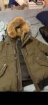 Mackage Dixon 2-in-1 Nordic Down Bomber Jacket with Natural Fur Olive Size 48