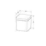 South Shore Furniture Dalya Square Outdoor Side Table, Mottled Gray, Scandinavian