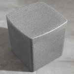 South Shore Furniture Dalya Square Outdoor Side Table, Mottled Gray, Scandinavian