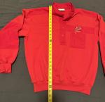 (2) VTG Banff Canada Shirts Red Sweatshirt Flags & White V-Neck Made In Canada