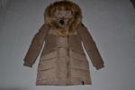 AUTHENTIC RUDSAK WOMENS SHAUNA FITTED DOWN COAT LEATHER DOVE NATURAL M MEDIUM