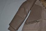 AUTHENTIC RUDSAK WOMENS SHAUNA FITTED DOWN COAT LEATHER DOVE NATURAL M MEDIUM